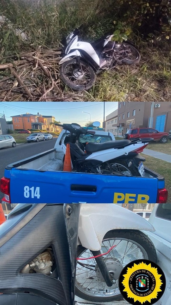 Paraná: Recuperan moto y menores fueron demorados
