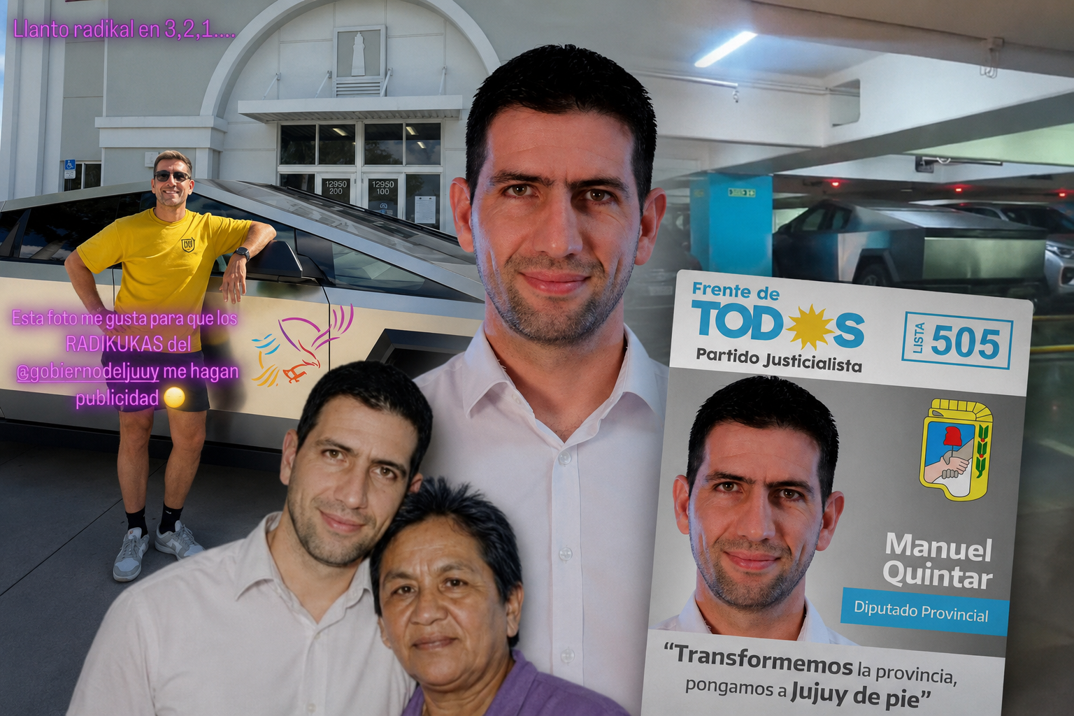 De abrazar a Milagro Sala a ser el adalid de la batalla cultural de LLA con una Tesla Cybertruck