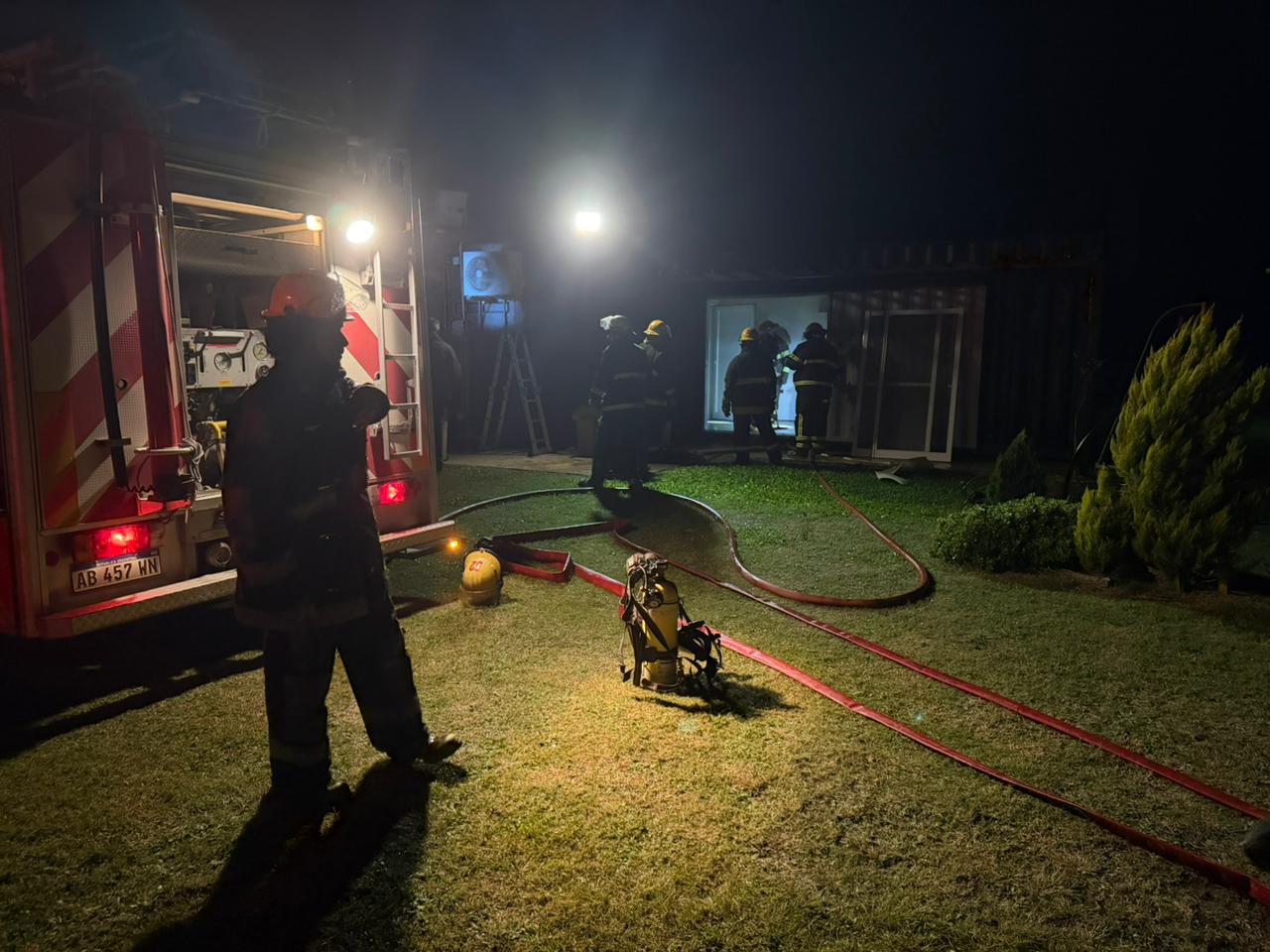 Incendio en un quincho, entre Crespo y Camps