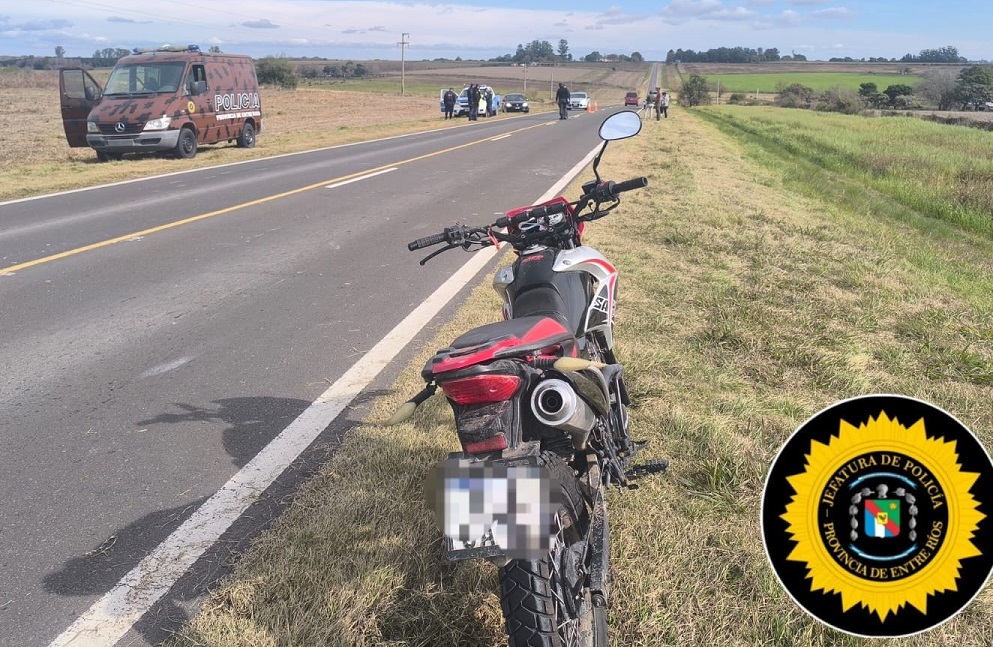 Motociclista lesionada tras colisión en Ruta Nacional Nº 131